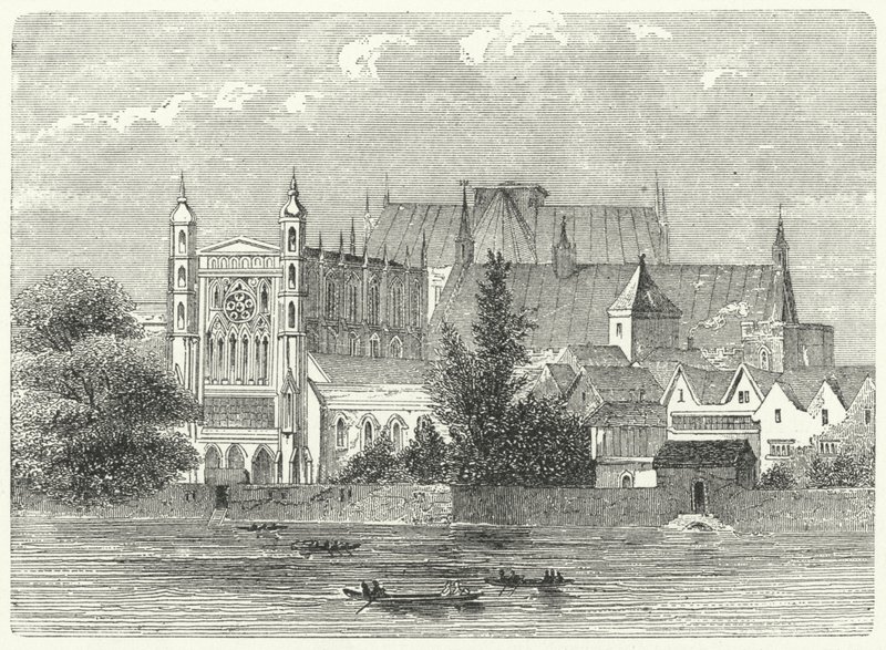 Het Parlement van Westminster in de tijd van Koning Karel I door German School