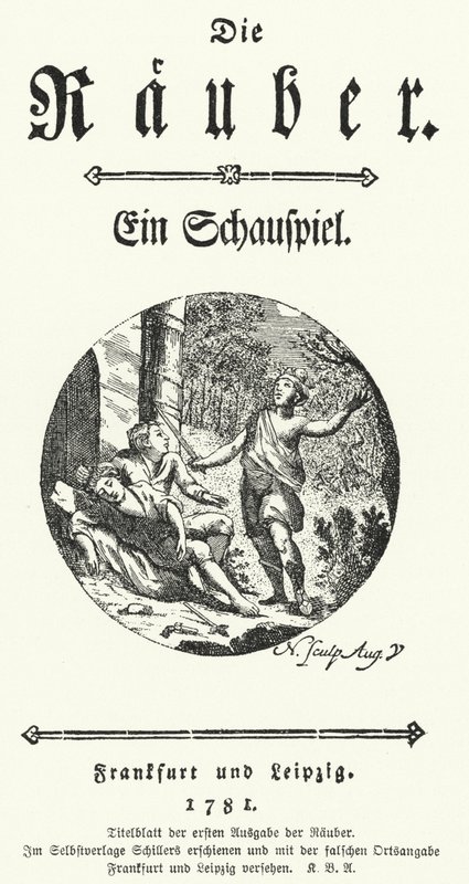 Titelpagina van de eerste editie van Friedrich Schiller