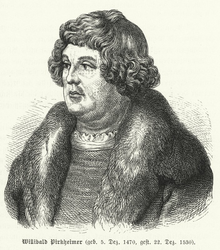 Willibald Pirckheimer, Duitse Renaissance advocaat, auteur en humanist, en vriend van Albrecht Durer door German School