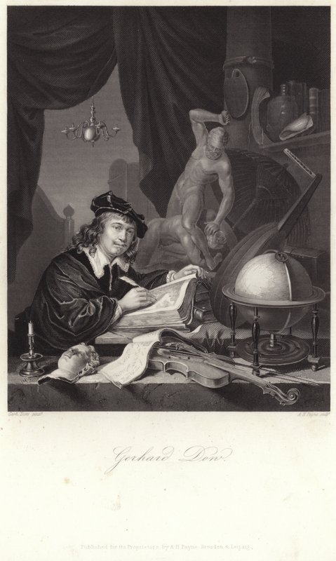 Portret van Gerrit Dou door Gerrit Dou