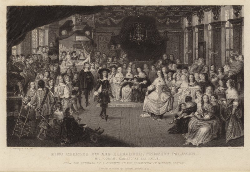 Koning Karel II en Elizabeth, Prinses Palts door Gheerart Janssen