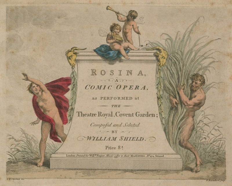 Rosina, een komische opera uitgevoerd in het Theatre Royal, Covent Garden door Giovanni Battista Cipriani