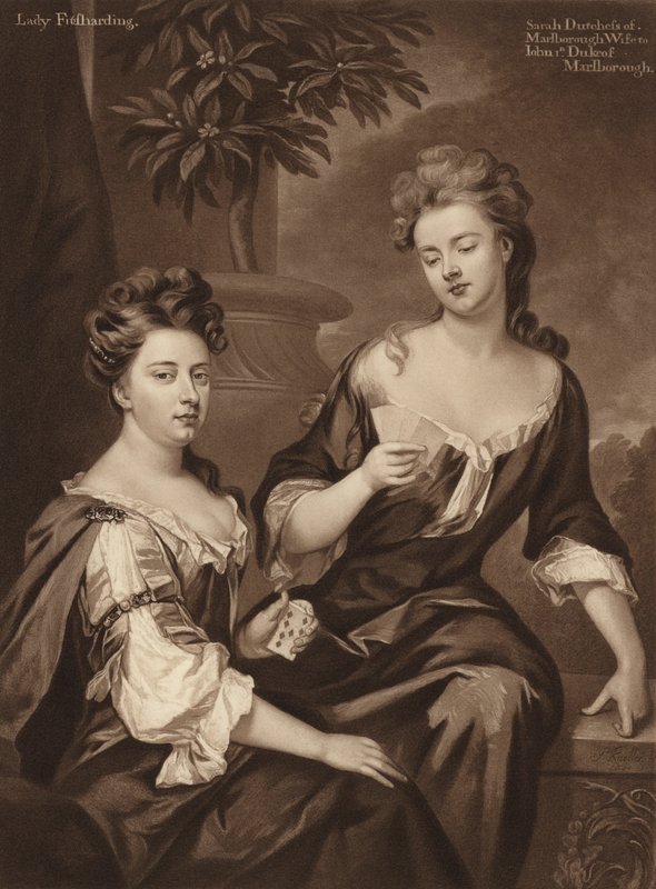 Sarah Hertogin van Marlborough en Lady Fitzharding door Godfrey Kneller