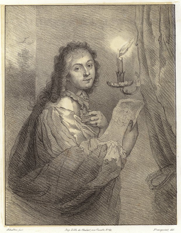 Vrouw met kaars door Godfried after Schalken or Schalcken