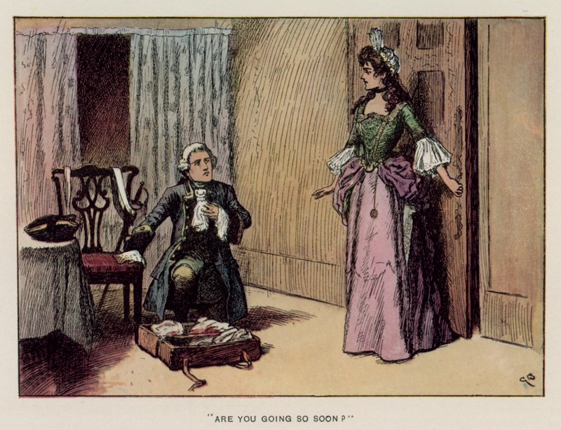 Illustratie voor The History of Henry Esmond door Thackeray door Gordon Frederick (after) Browne