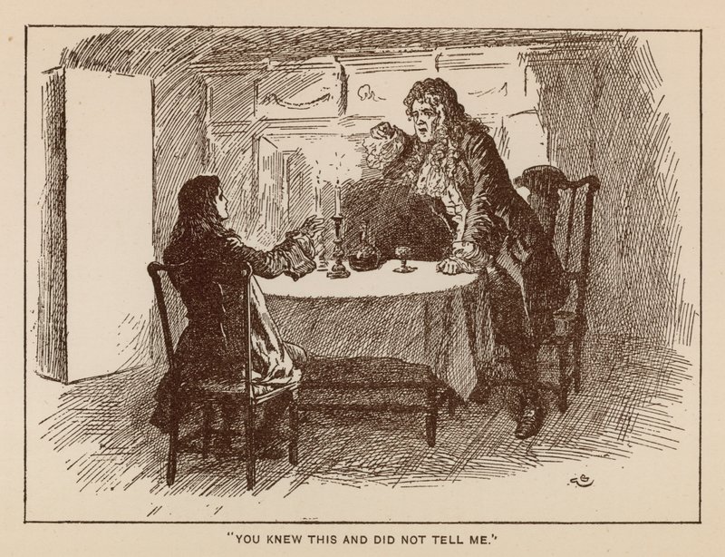 Illustratie voor The History of Henry Esmond door Thackeray door Gordon Frederick (after) Browne