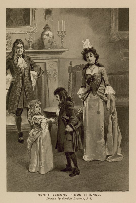 Illustratie voor The History of Henry Esmond door Thackeray (lithografie) door Gordon Frederick (after) Browne