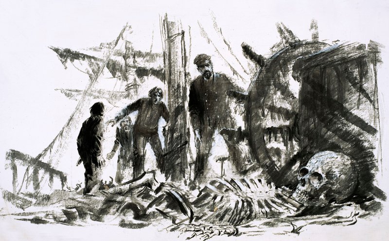 De Marlborough verdween in 1890 en werd bijna een kwart eeuw lang niet ontdekt (gouache op papier) door Graham Coton