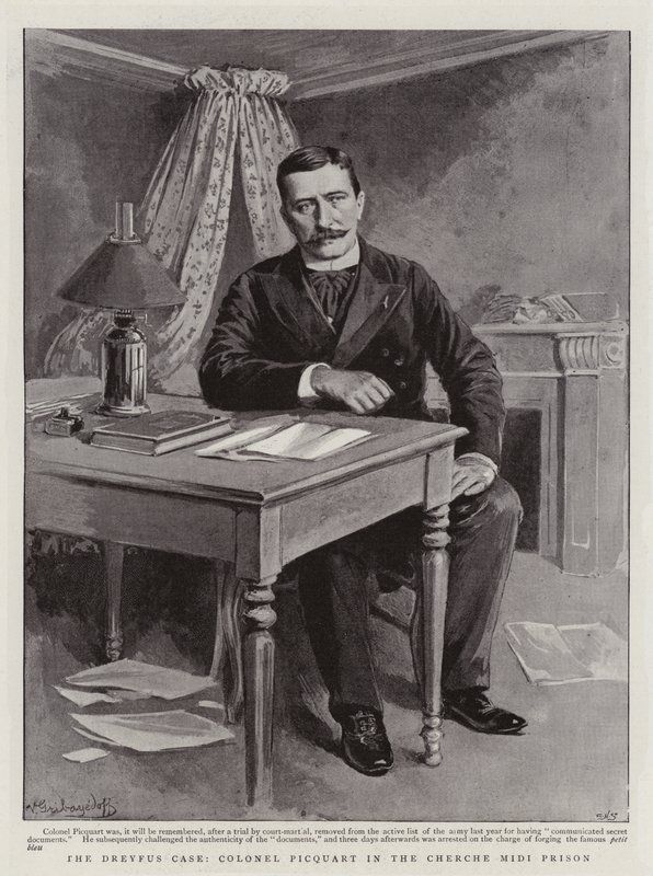 De Dreyfus-affaire, kolonel Picquart in de Cherche Midi-gevangenis door Gribayedoff