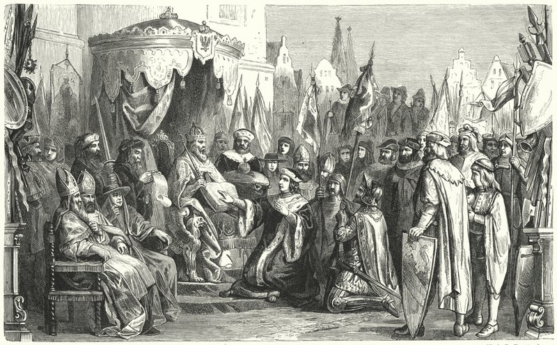 Investituur van Frederik I als markgraaf van Brandenburg door Gustav Bartsch