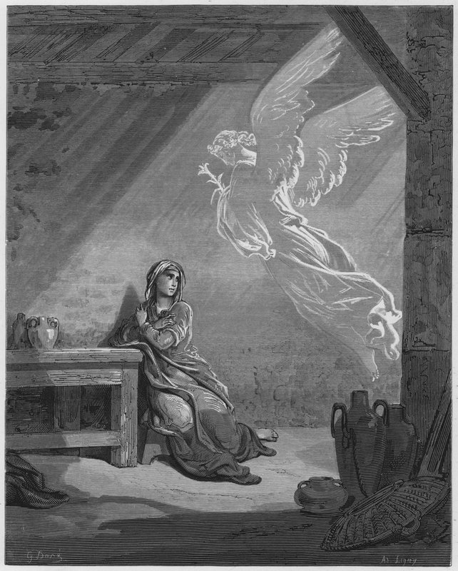 De annunciatie door Gustave Dore