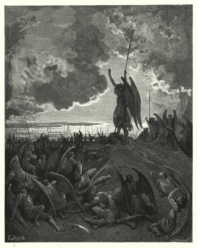 Illustratie van Gustave Doré voor Miltons Paradise Lost, Boek I, regel 331 door Gustave Dore