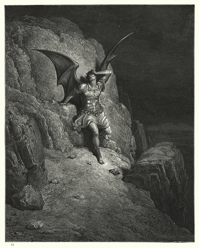 Illustratie van Gustave Doré voor Miltons Paradise Lost, Boek IV, regels 73, 74 door Gustave Dore