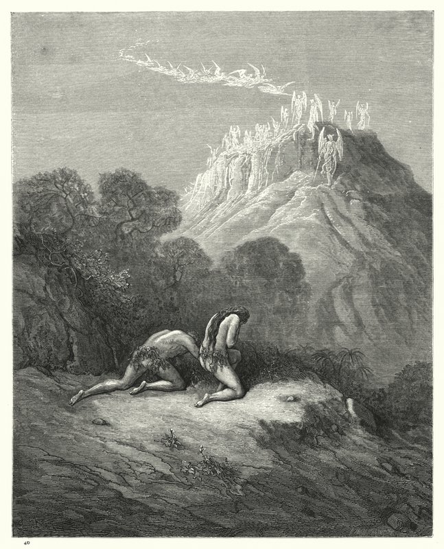 Illustratie van Gustave Doré voor Miltons Paradise Lost, Boek XI, regels 208-210 door Gustave Dore