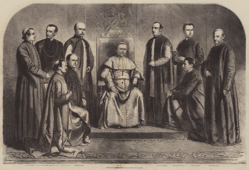 Paus Pius IX omringd door zijn Intieme Vrienden door Gustave Janet