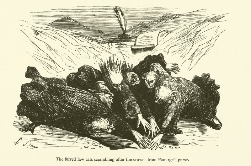 Illustratie voor de werken van Rabelais door Gustave after Dore