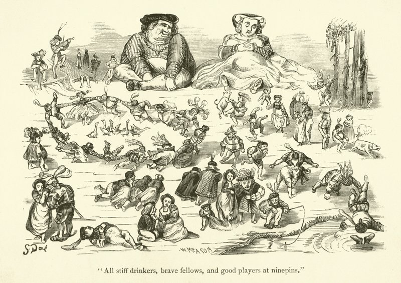 Illustratie voor de werken van Rabelais door Gustave after Dore