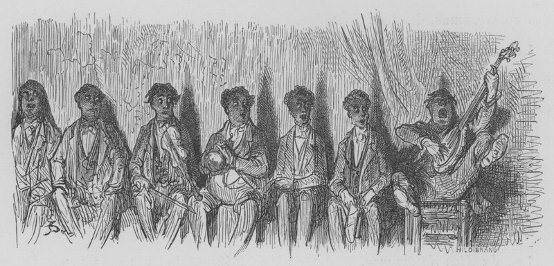 Een Concert In De Straat door Gustave after Dore