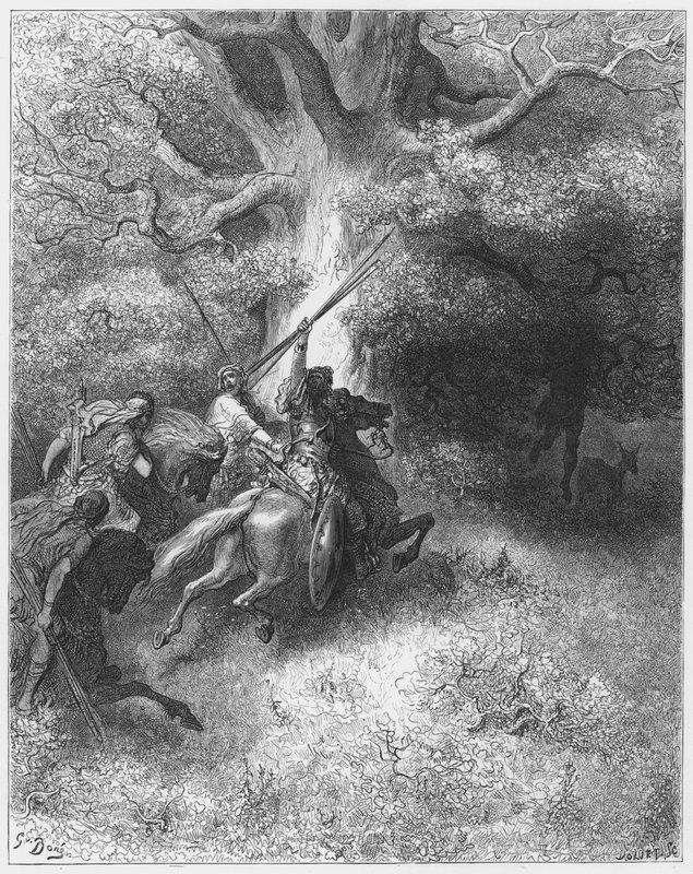 Gustave Dore Bijbel: Dood van Absalom door Gustave Dore