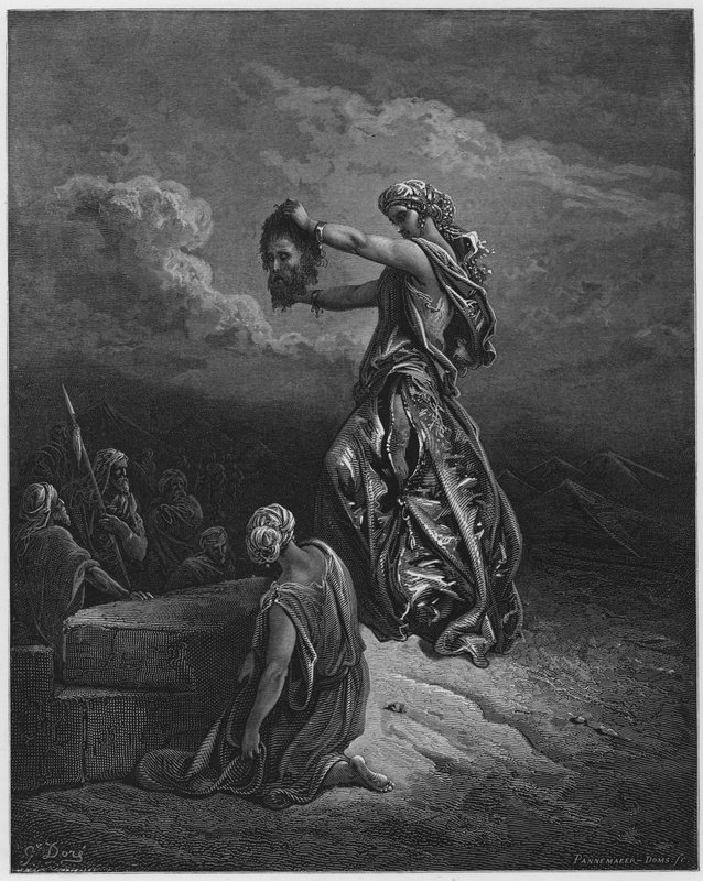 Gustave Dore Bijbel: Judith toont het hoofd van Holofernes door Gustave Dore