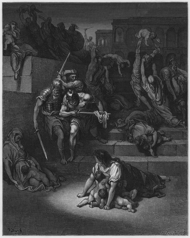 Gustave Dore Bijbel: De kindermoord door Gustave Dore