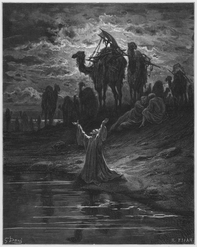 Gustave Dore Bijbel: Het gebed van Jakob door Gustave Dore