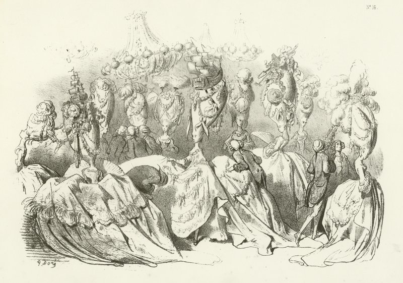 Hoofdtooien in het Regeer van Lodewijk XVI door Gustave Dore