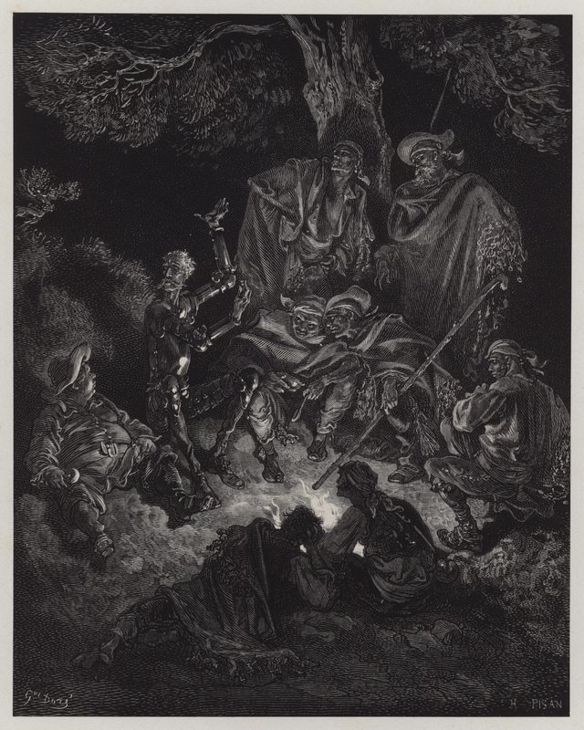 Illustratie uit Don Quichot de la Mancha door Gustave Dore