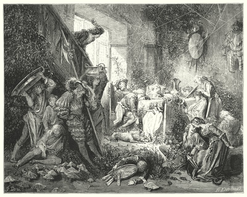 La Belle Au Bois Dormant; Doornroosje door Gustave Dore