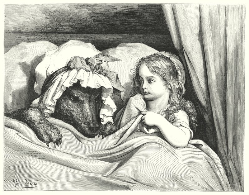 Le Petit Chaperon Rouge (gravure) door Gustave Dore