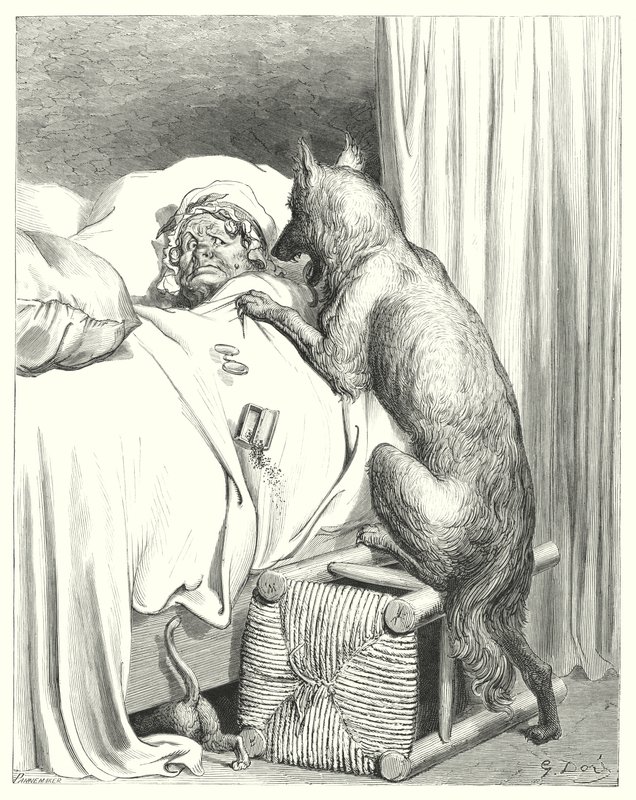 Le Petit Chaperon Rouge (gravure) door Gustave Dore