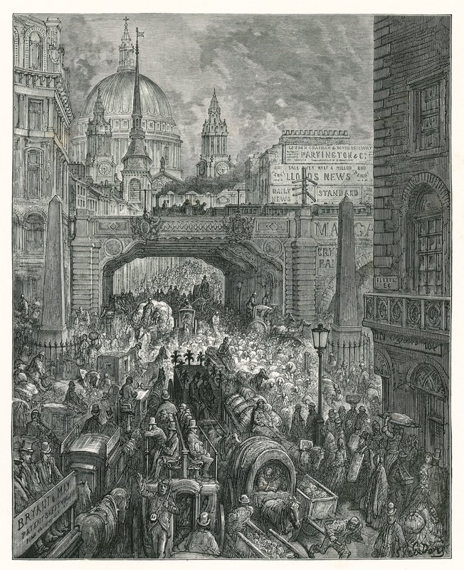 Ludgate Hill door Gustave Dore