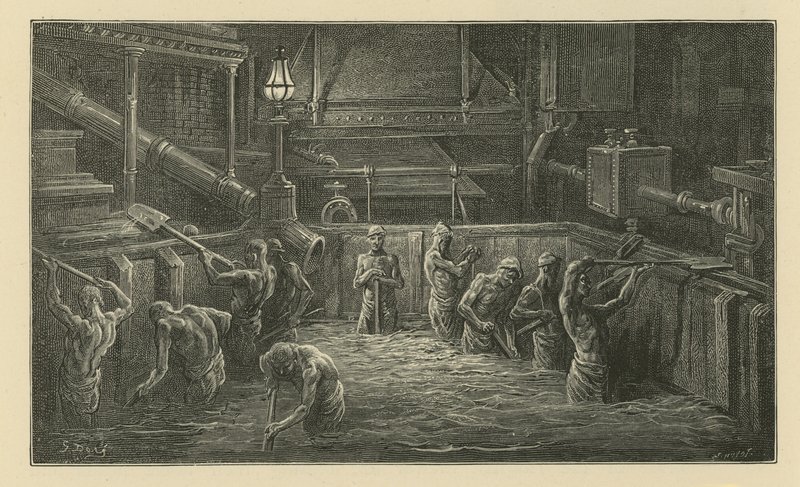 Het mengen van de mout (gravure) door Gustave Dore