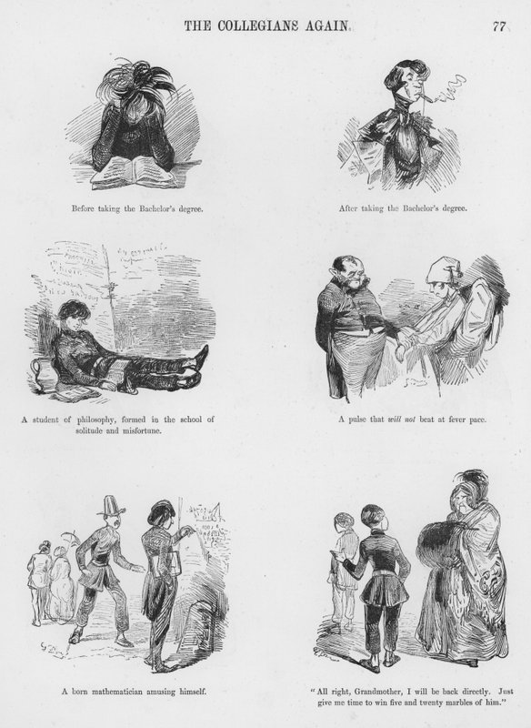 Humoristische en Groteske Schetsen door Gustave Dore (gravure) door Gustave Dore
