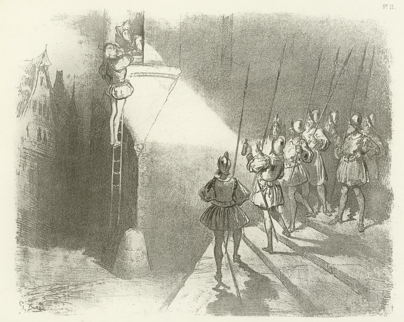 Verrast door wachters - Regering van Hendrik IV door Gustave Dore
