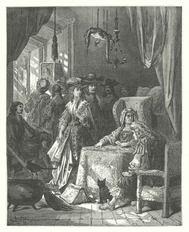 De Fabels van La Fontaine: De Waarzegger door Gustave Dore