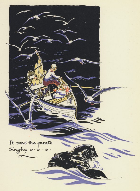 Peter Pan en Wendy: Het was de piratenboot (kleur litho) door Gwynedd M. Hudson