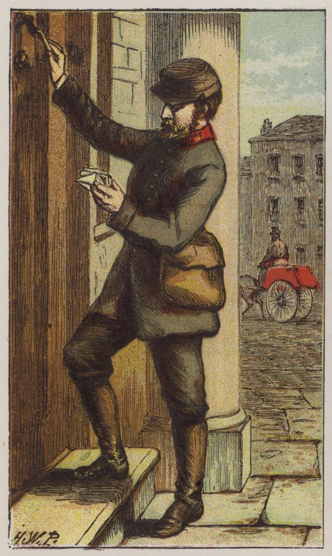Postbode door H.W. (after) Petherick