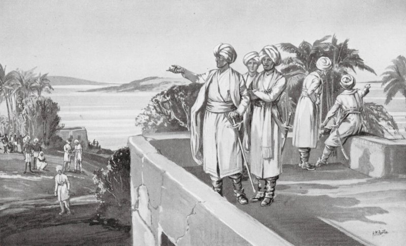 Humphrey Cooke neemt bezit van Bombay door H. M. (after) Burton