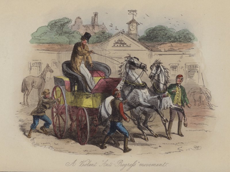 Illustratie voor Lewis Arundel of The Railroad of Life door Frank E Smedley door after Hablot Knight Browne