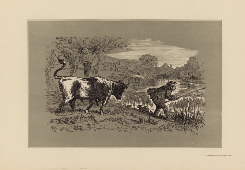 Visserijschetsen, nr. 1, Kijk achterom door Hablot Knight (1815 92) Browne
