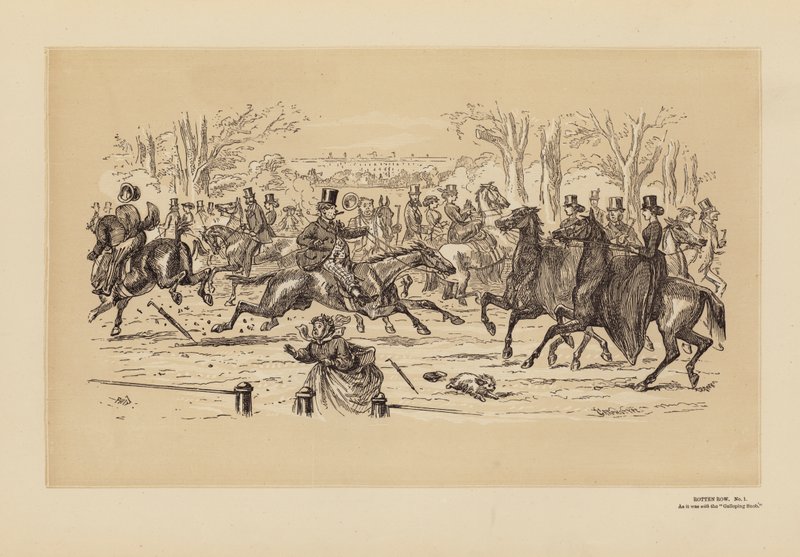 Rotten Row, nr. 1, Zoals het was door Hablot Knight (1815 92) Browne