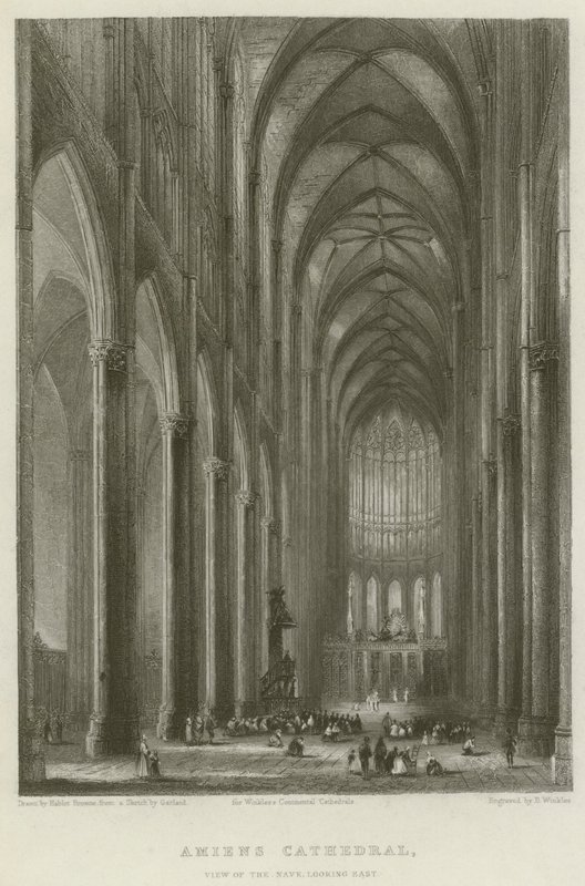 Kathedraal van Amiens, Uitzicht op het schip, kijkend naar het oosten door Hablot Knight Browne