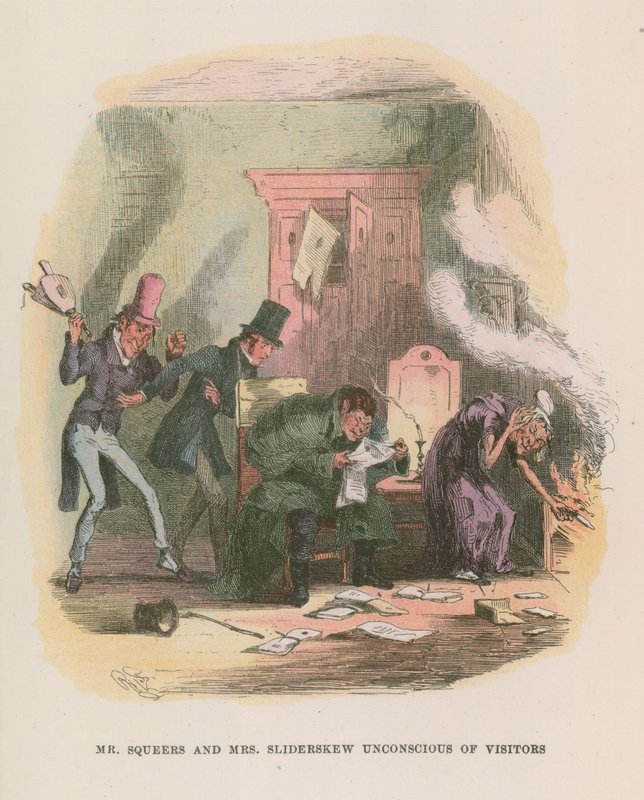 Illustratie voor Nicholas Nickleby door Hablot Knight Browne