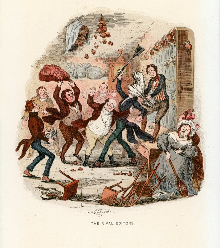 Illustratie voor de Pickwick Papers door Hablot Knight Browne