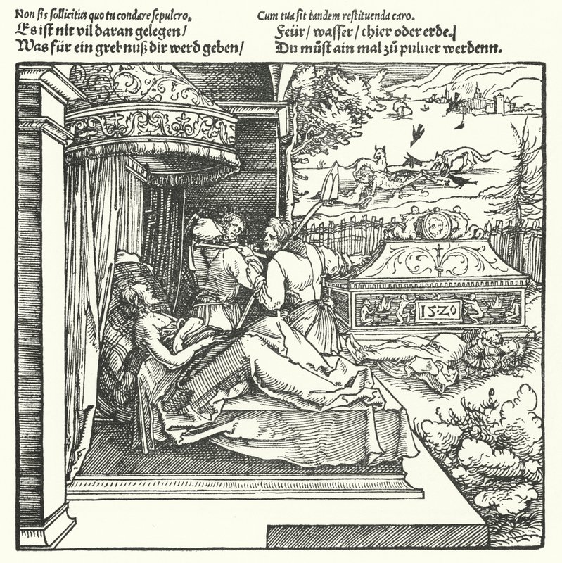De dood maakt iedereen gelijk (gravure) door Hans (after) Burgkmair