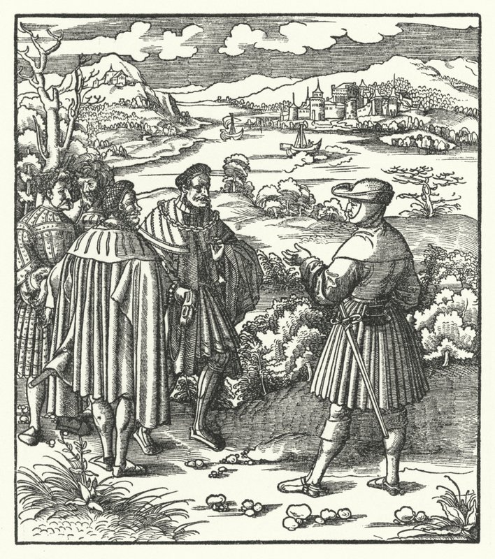 De Heilige Roomse Keizer Maximiliaan I, c1496 door Hans (after) Burgkmair