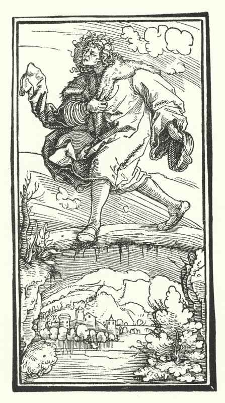 Houtsnede uit De Remediis Utriusque Fortunae (Remedies voor Geluk en Ongeluk) door Petrarca (gravure) door Hans (after) Burgkmair