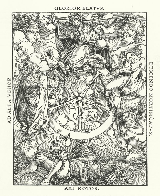 Houtsnede uit De Remediis Utriusque Fortunae (Remedies voor Geluk en Ongeluk) door Petrarca (gravure) door Hans (after) Burgkmair