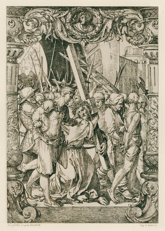 Jezus Christus, beklimming naar Golgotha door Hans (after) Holbein the Younger